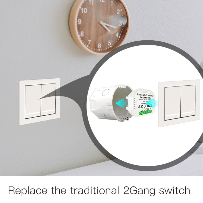 2Gang Wifi Dimmer Light Switch - App Home Improvement ulasan dan harga