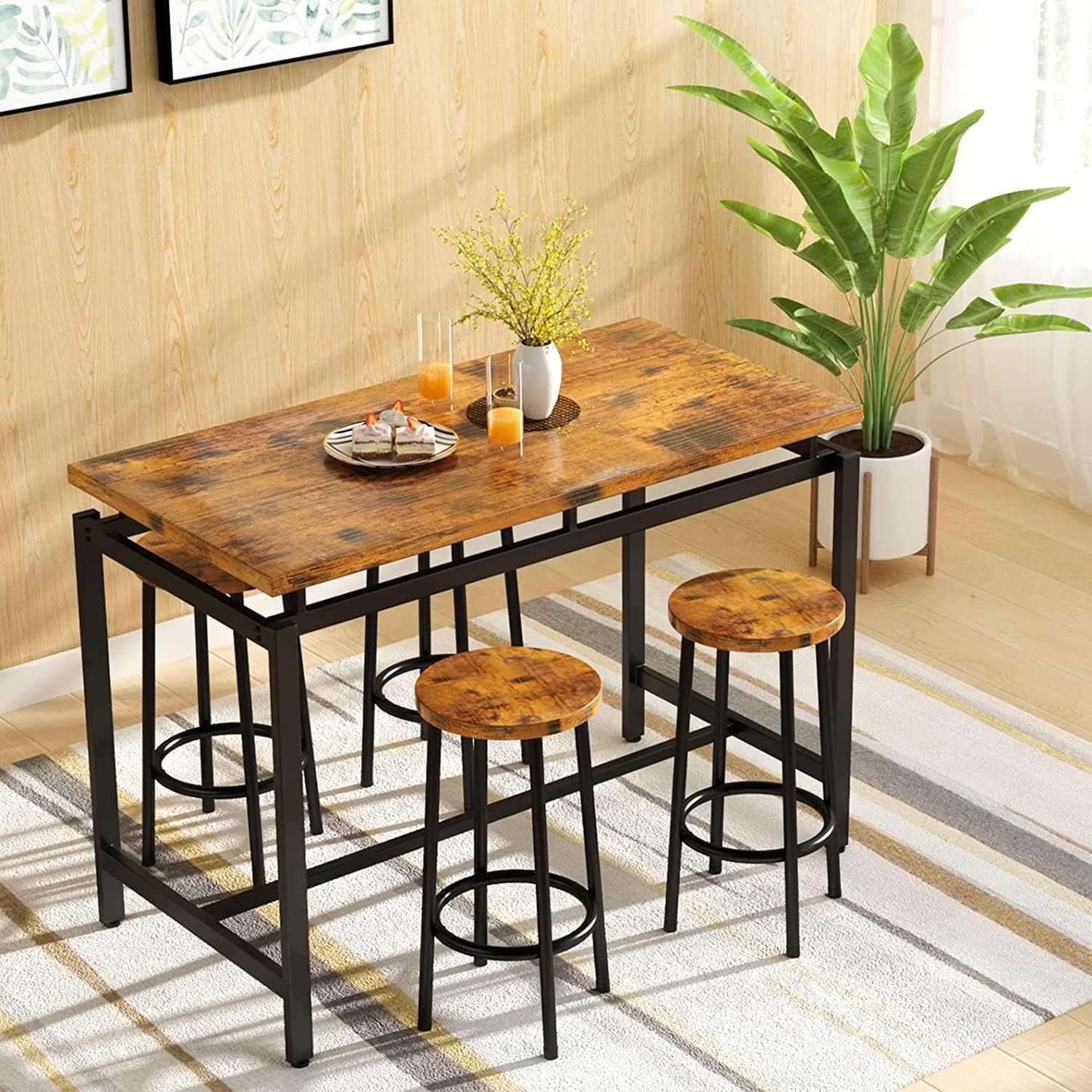 Dining table and chairs five-p - Home Improvement Kitchen Set ulasan dan harga