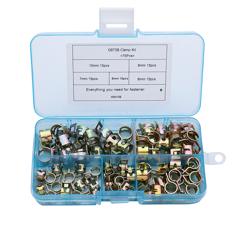 75Pcs/set 6-10mm Spring Fuel O - Hose Clamp Assorted ulasan dan harga