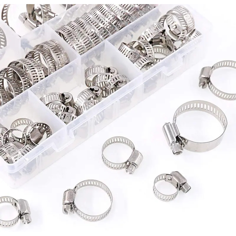 60Pcs Fuel Injection Hose Line - Hose Clamp Assorted ulasan dan harga