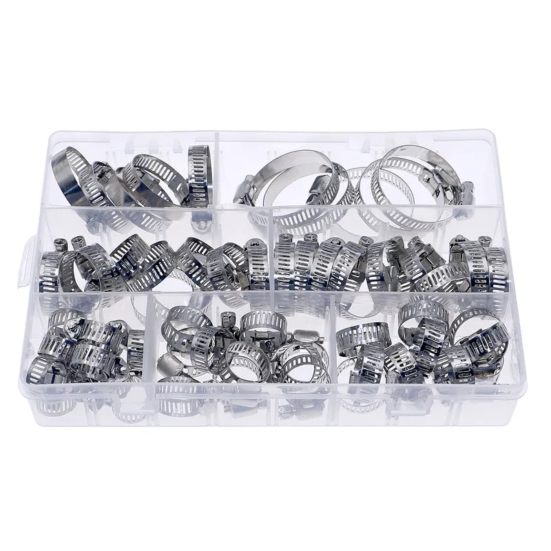 60Pcs Fuel Injection Hose Line - Hose Clamp Assorted ulasan dan harga