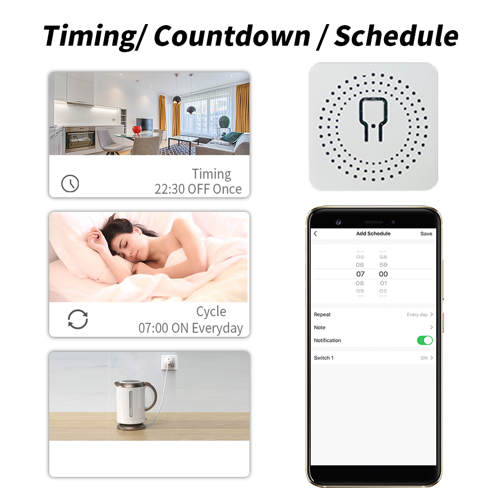 SIXWGH MiNi WiFi Smart Switch  - App Home Improvement ulasan dan harga