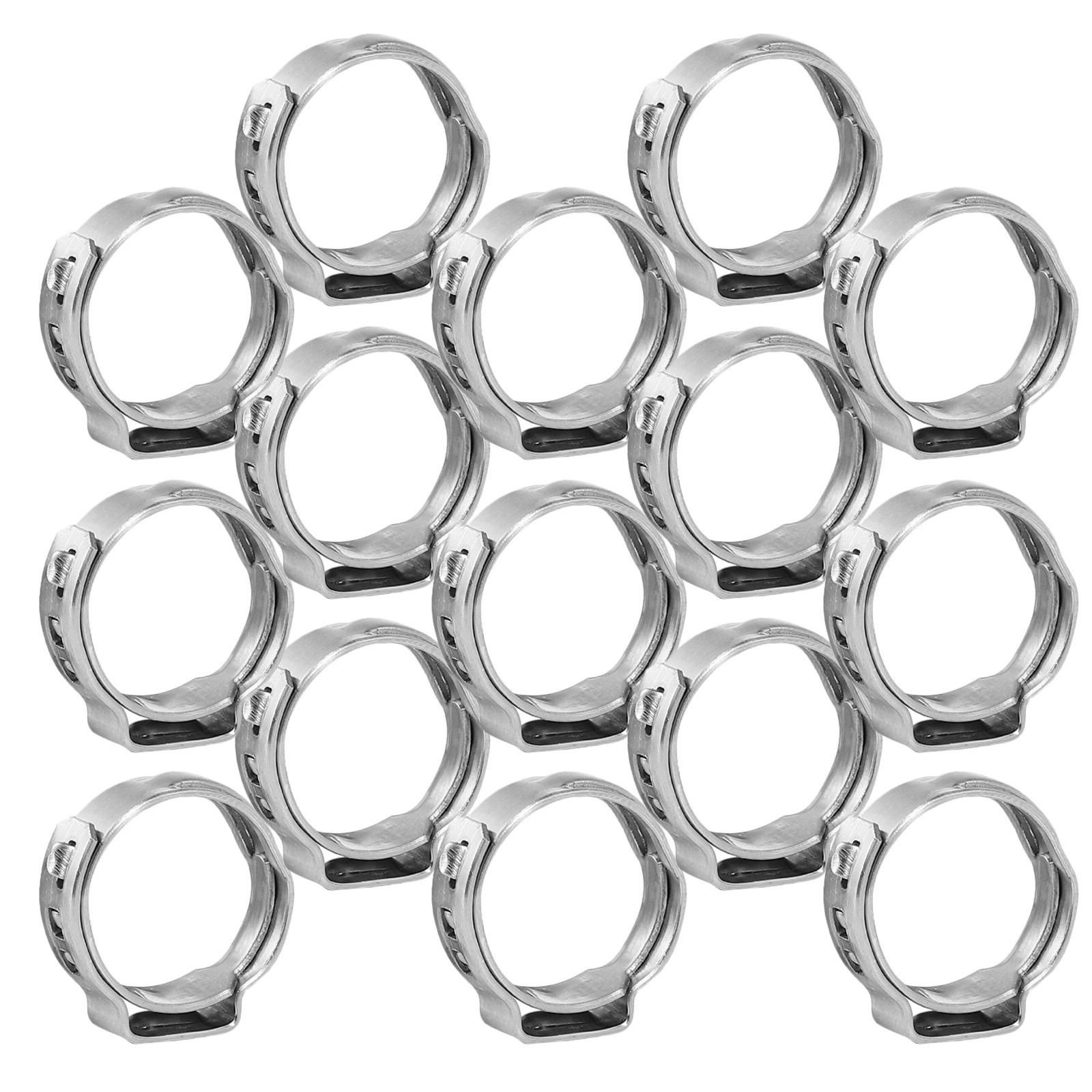 50Pcs Stainless Steel Single E - Hose Clamp Assorted ulasan dan harga