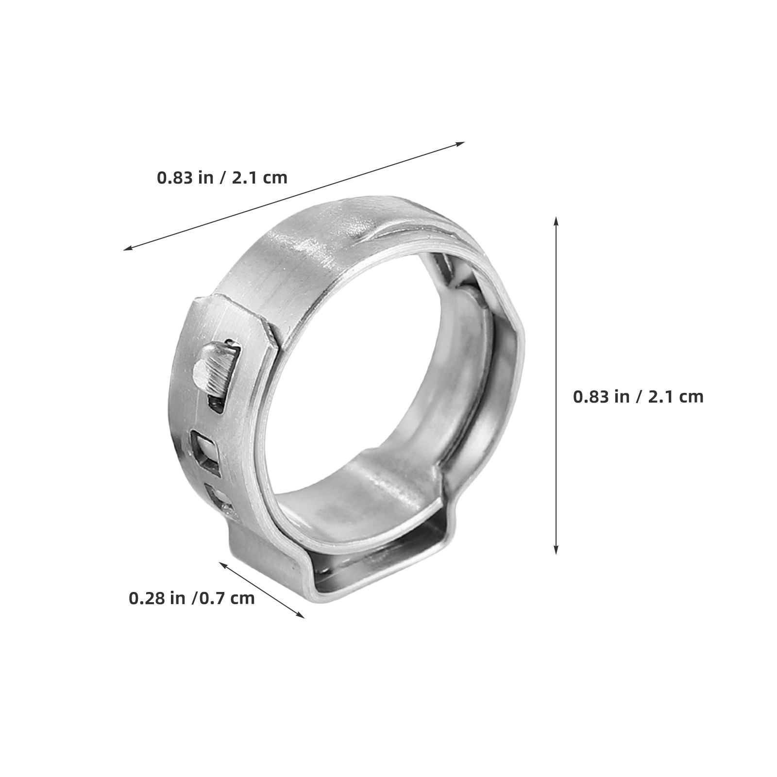 50Pcs Stainless Steel Single E - Hose Clamp Assorted ulasan dan harga