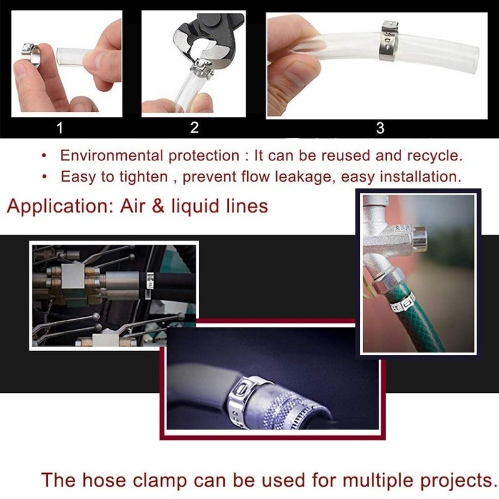 10Pcs 5.3-31mm Hose Clamp Sing - Hose Clamp Assorted ulasan dan harga