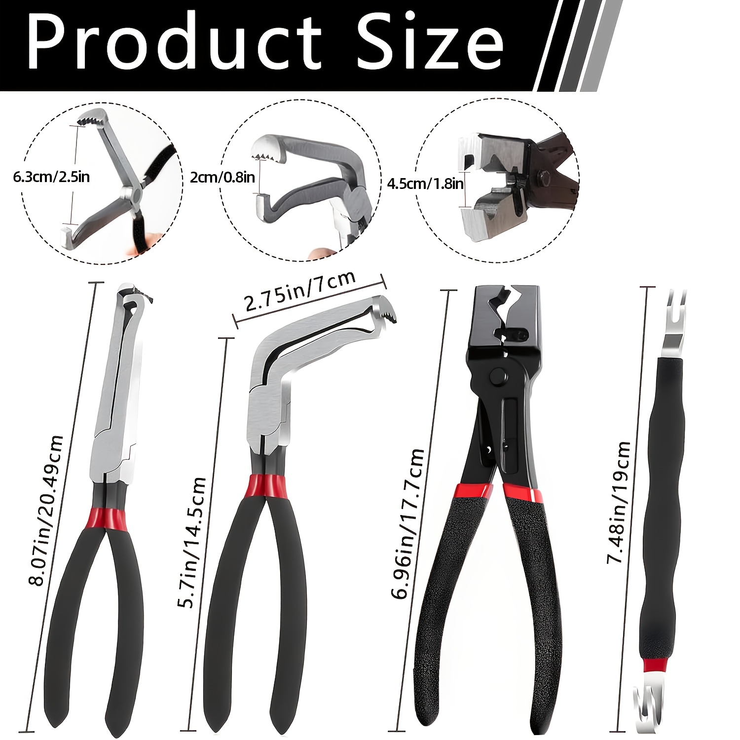 5Pcs Electrical Disconnect Pli - Hose Clamp Assorted ulasan dan harga