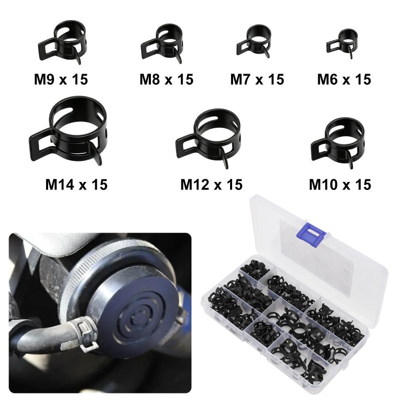 105Pcs Spring Band Hose Clamps - Hose Clamp Assorted ulasan dan harga