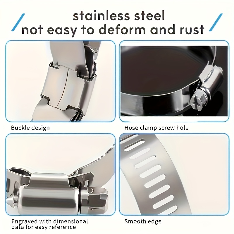 40/50Pcs Stainless Steel Hose  - Hose Clamp Assorted ulasan dan harga
